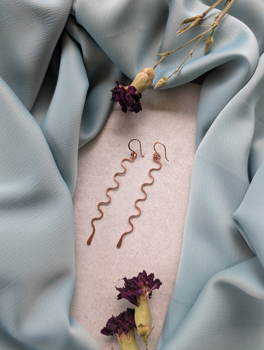 Copper Curve Earrings